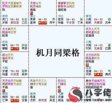 紫微斗數富貴格局：機月同梁格
